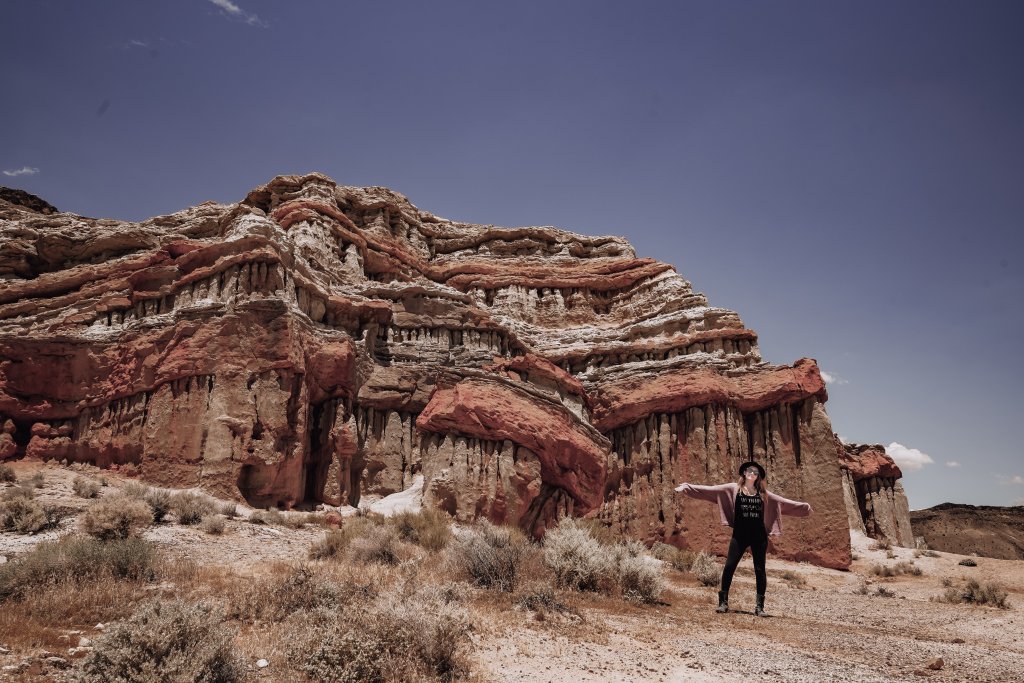 Monica at Red Rock Canyon State Park, north of Joshua Tree.