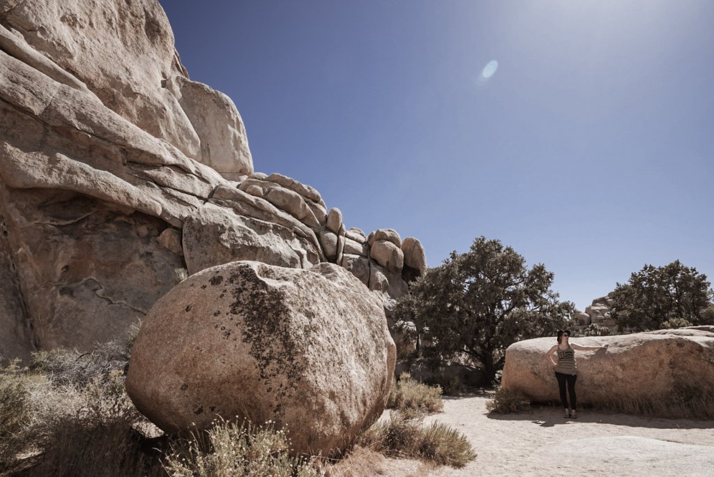 Monica hiking in Joshua Tree National Park.