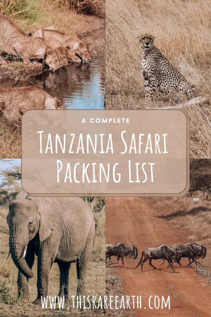 What to Wear on Safari in Tanzania - A Packing List Pinterest pin.