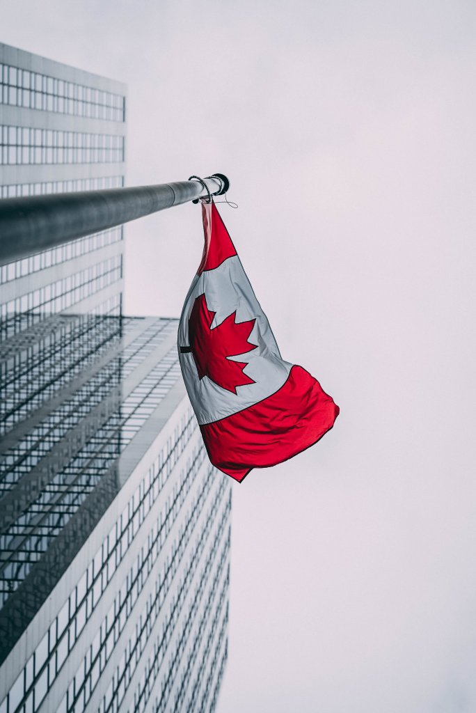 The Canadian flag, in Toronto where Manpreet was teaching abroad.