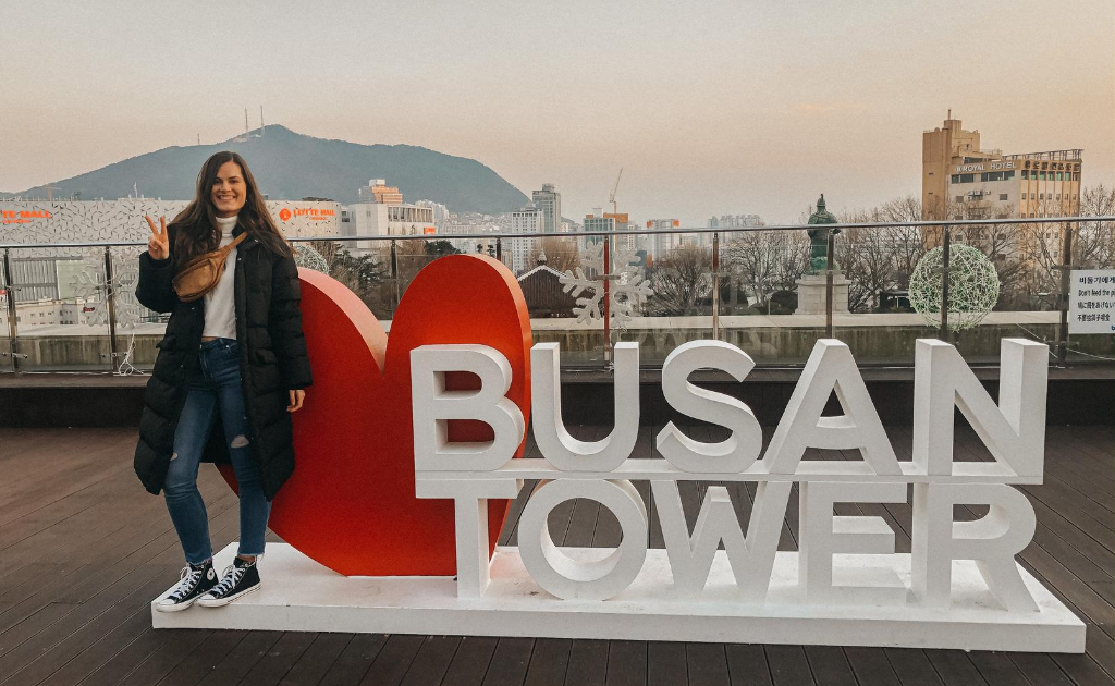 Courtney in Busan, where she spent 8 months teaching abroad.