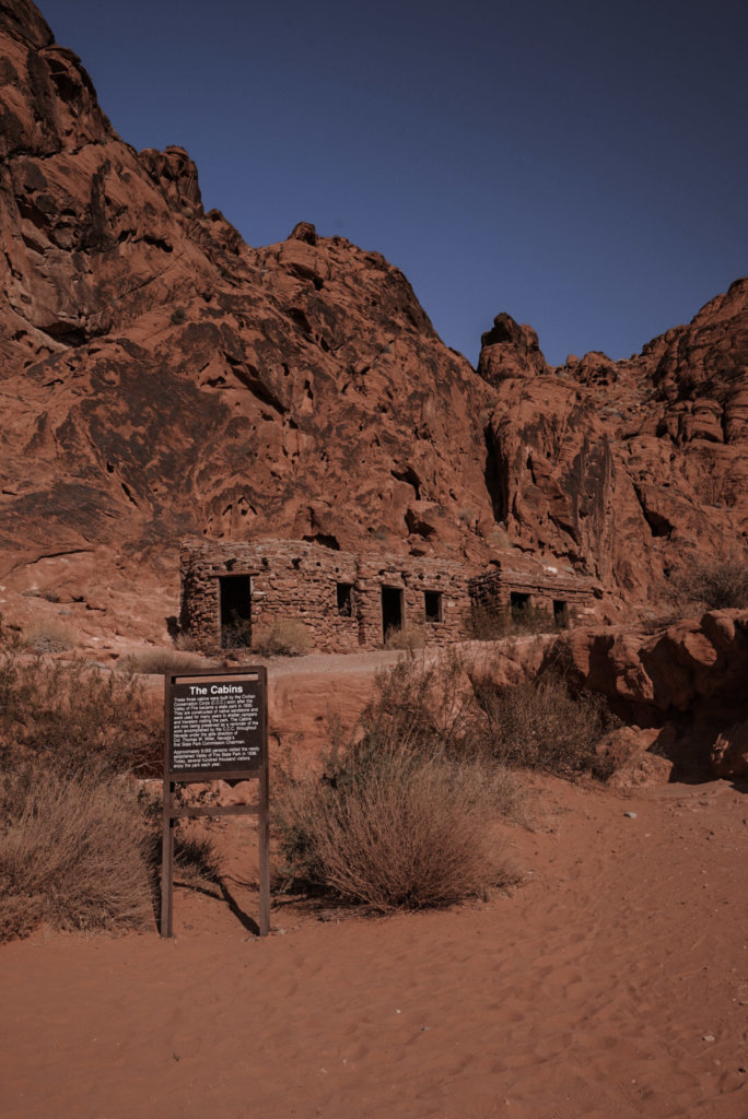 Valley of Fire State Park Cabins built in the 1930's.