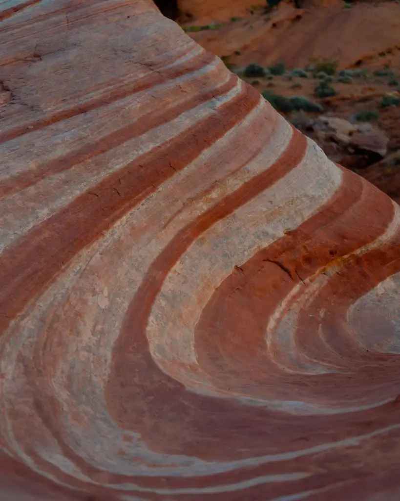 The Fire Wave rock formation at Valley of Fire State Park.