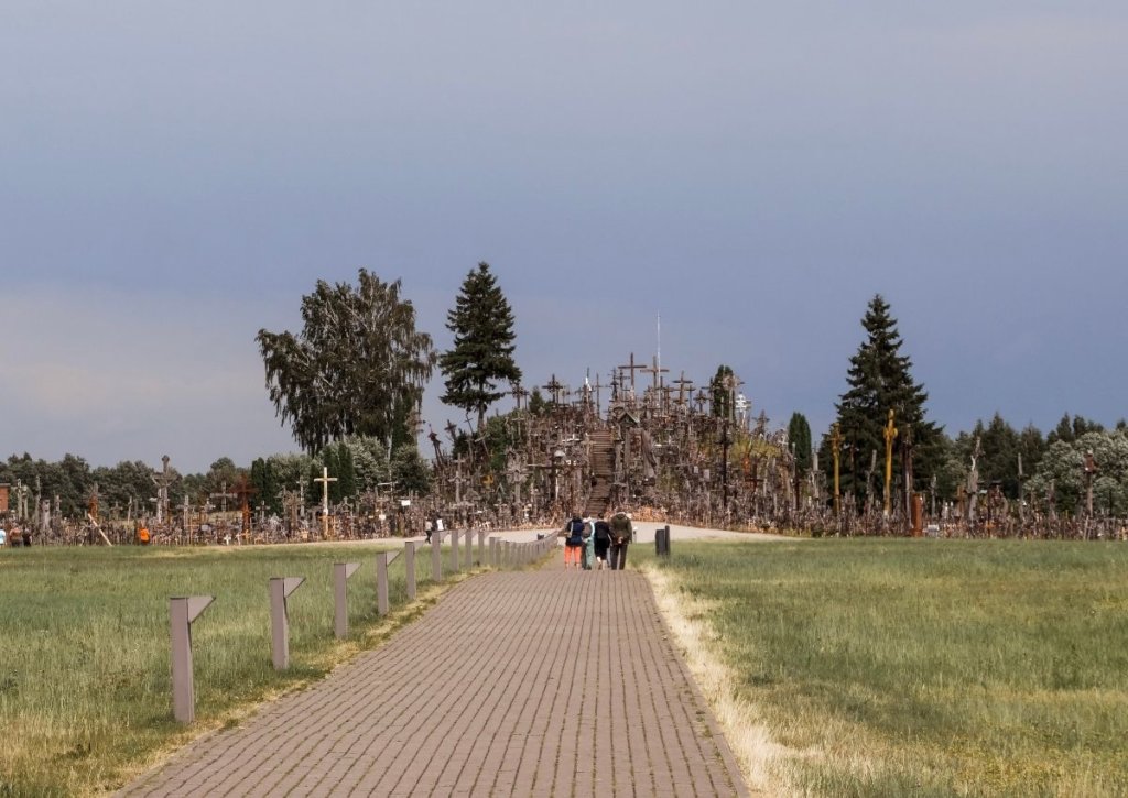 The hill of crosses - one of the most iconic places to see in Lithuania.