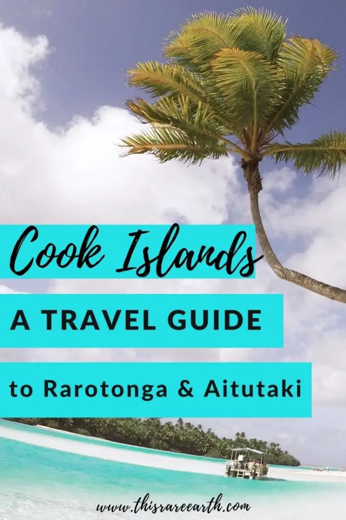 A cook islands travel guide pin for rarotonga and aitutaki
