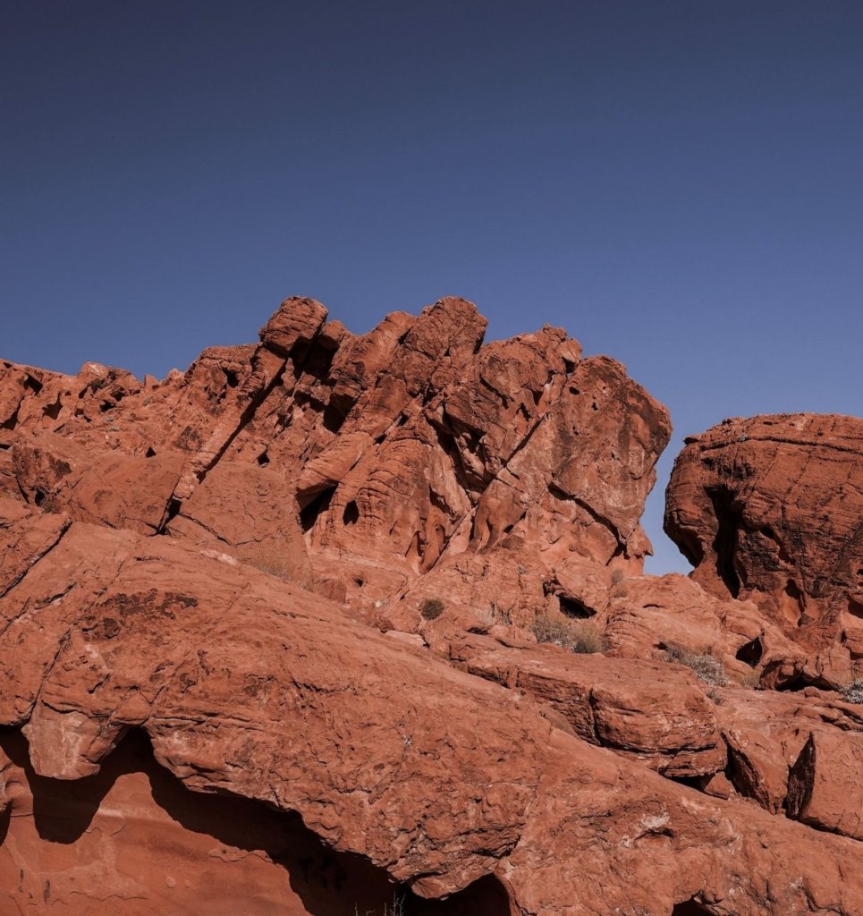 Valley of Fire State Park orange rock shaped like an elephant.