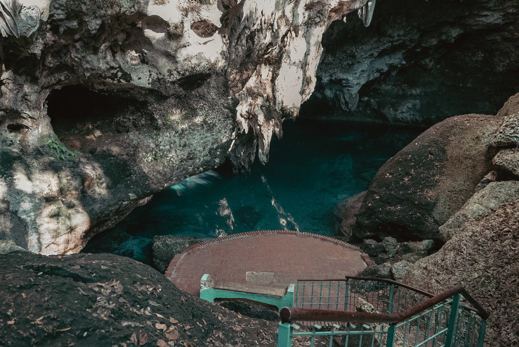 One of the three eyes in the national park, Santo Domingo Dominican Republic