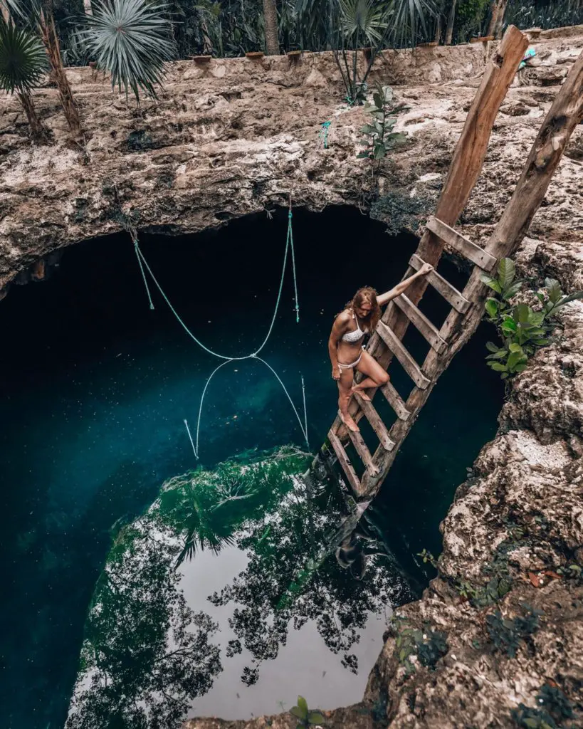 Clear blue cenote near Tulum- one of the top Reasons to Visit Mexico Now!