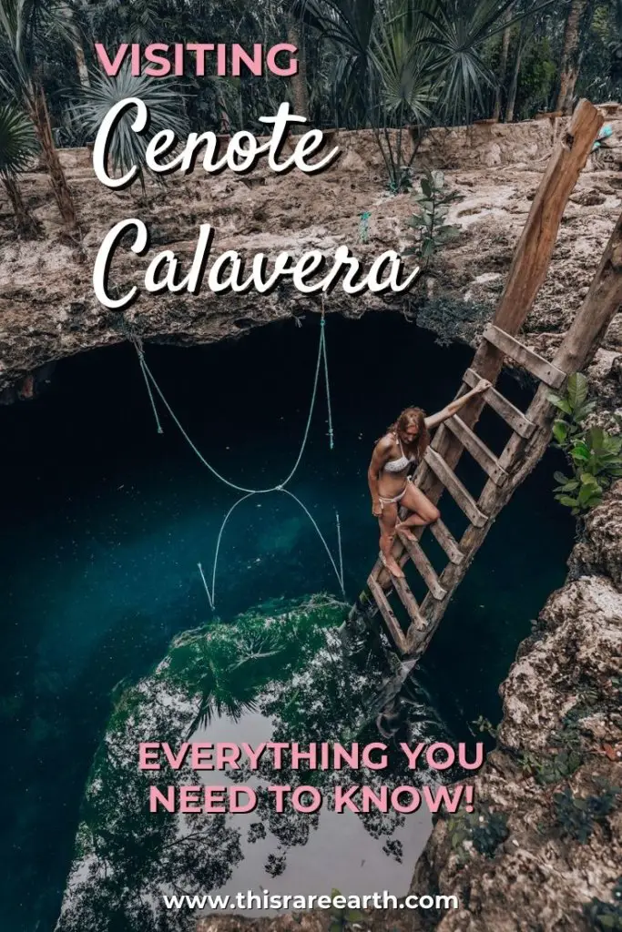 Visiting Cenote Calavera - everything you need to know Pinterest pin.
