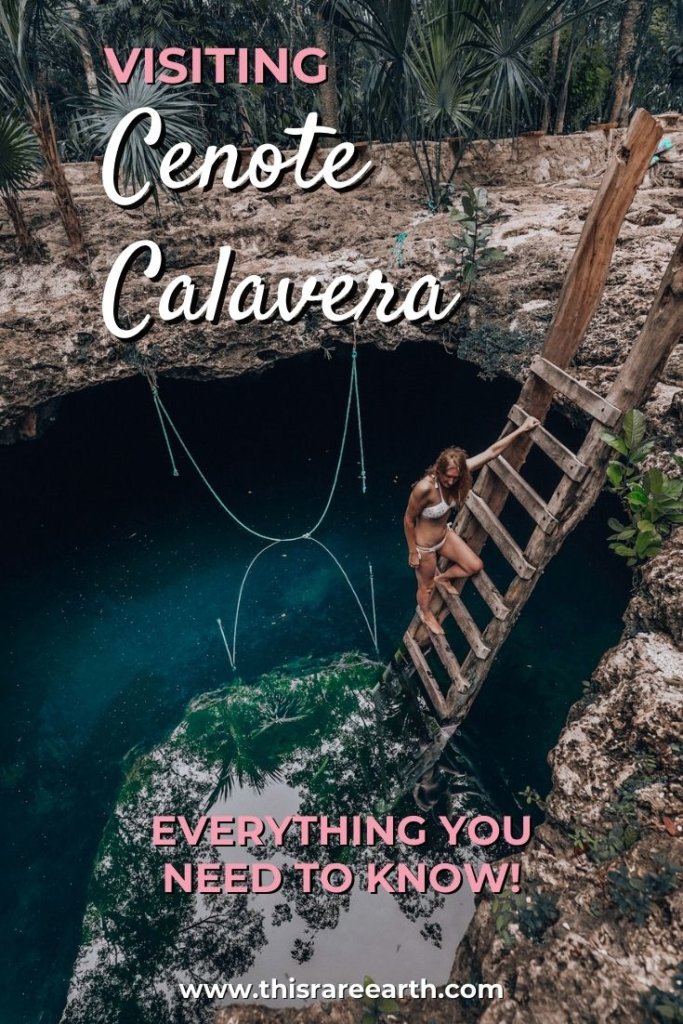 Visiting Cenote Calavera - everything you need to know Pinterest pin.