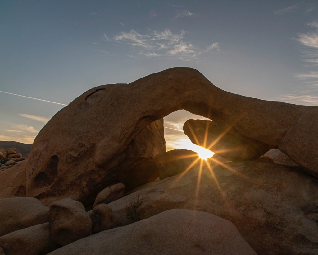 Arch Rock sunrise in Joshua Tree NP.