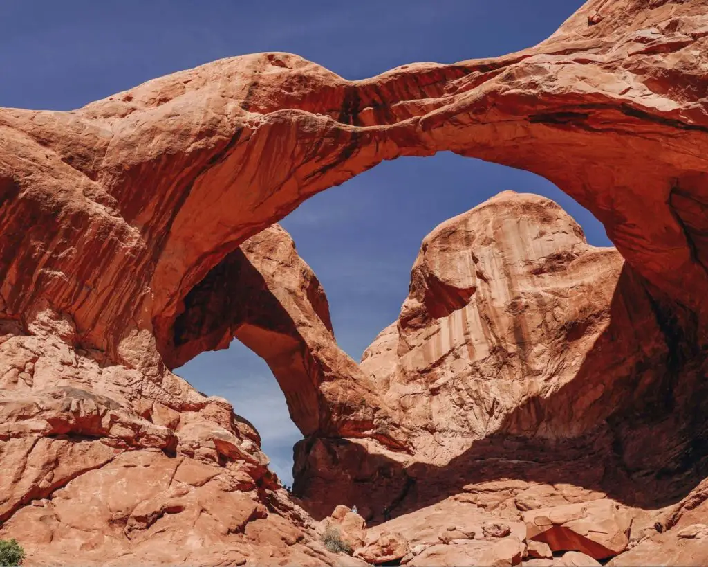 Double Arch, one of the Best Hikes in Arches National Park and just over .5 miles to reach.