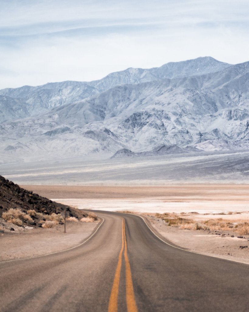 The landscapes in Death Valley National Park.