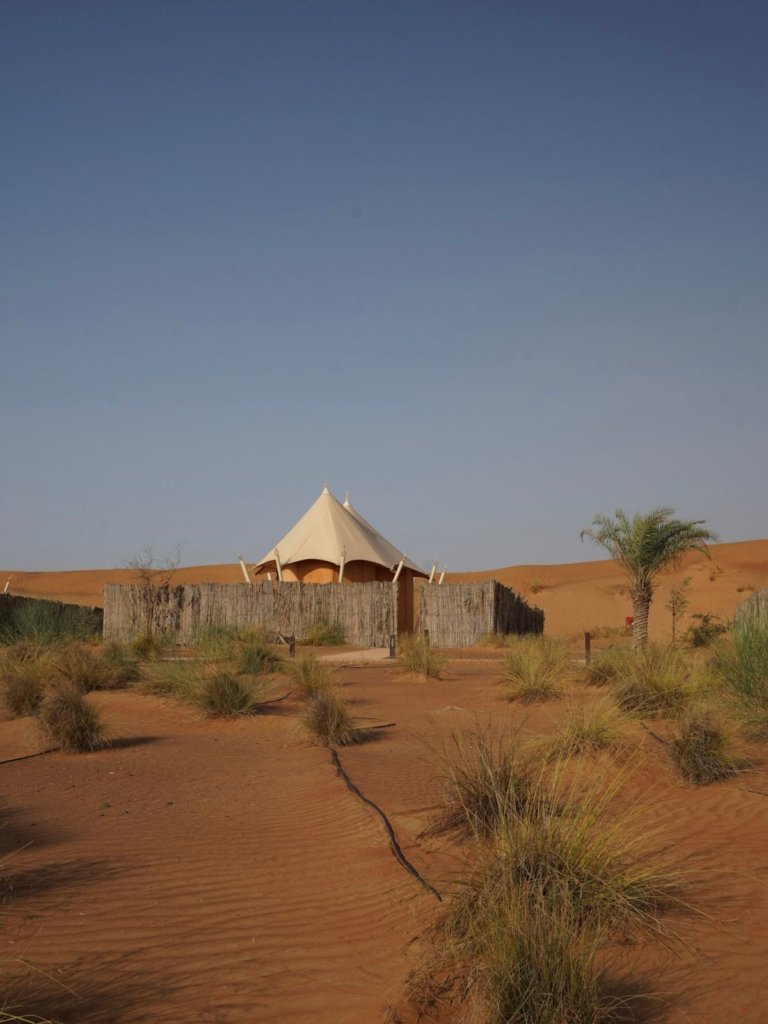 The private tent int he desert at the Mysk al Badayer Retreat.