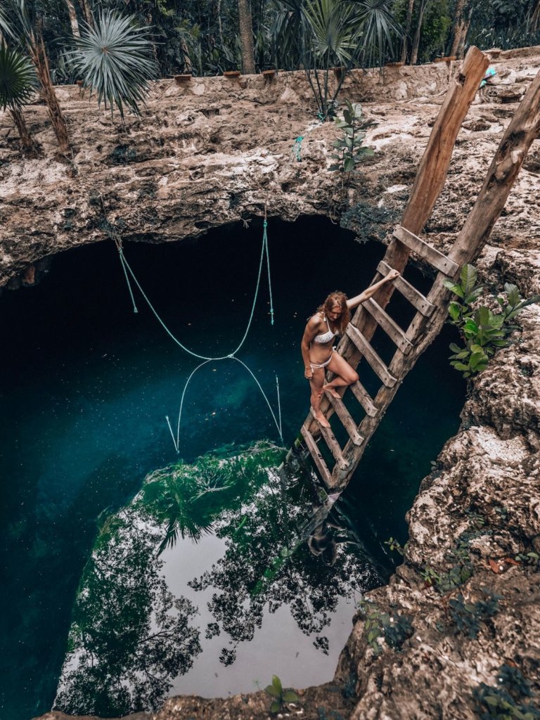 Monica visiting the cenotes - Tips for Mexico Travel The Ultimate Guide.