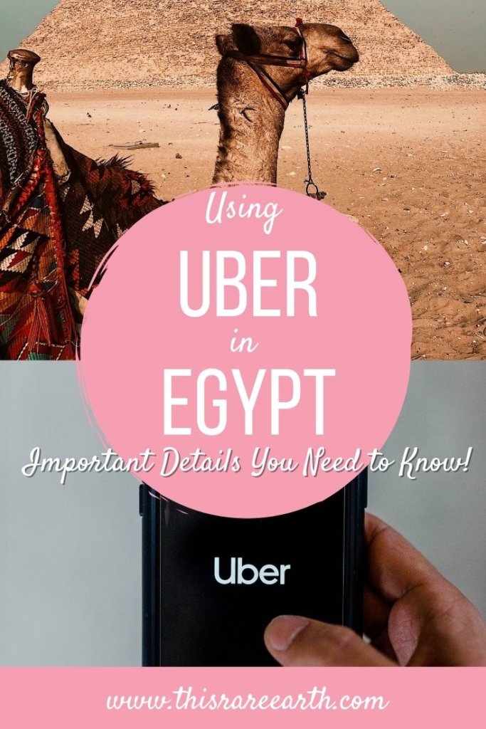 Man using Uber in Egypt - Pinterest pin.