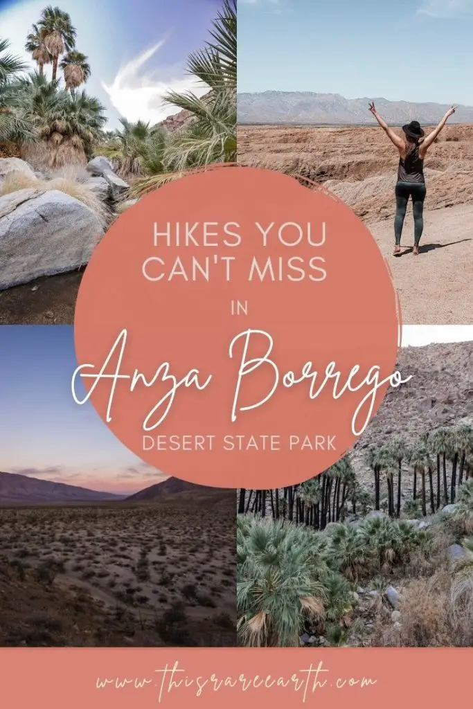 Pinterest pin for Anza Borrego Hikes You Cannot Miss! in Anza Borrego State Park, CA.
