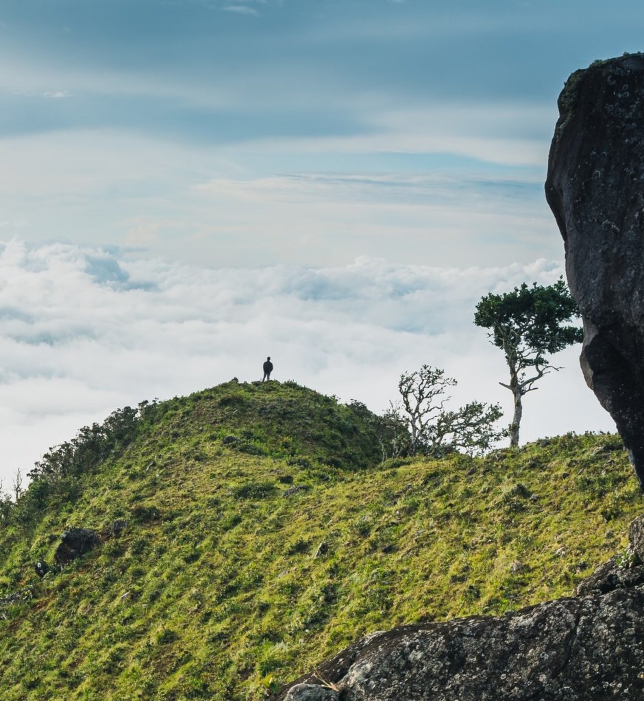 Hiking in the green mountains of Boquete, one of the best places to visit in Panama.