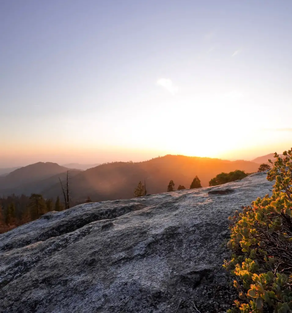 Watching the sunset from Beetle Rock, one of The Best Things To Do in Sequoia National Park.
