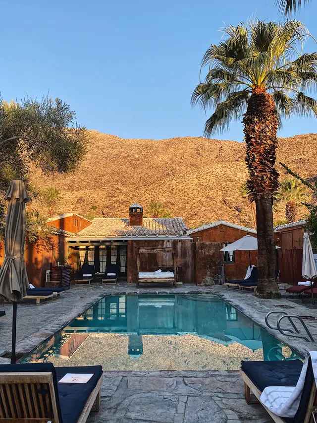 Soaking in the mineral pools - one of the best Palm Springs Activities and Things to Do.