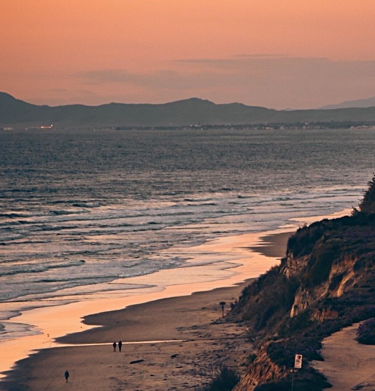 Sunset over the San Diego shore, one of The Best Day Trips from Orange County, California.