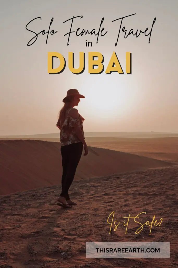 Is It Safe to Travel to Dubai as a Solo Female? Pinterest pin.