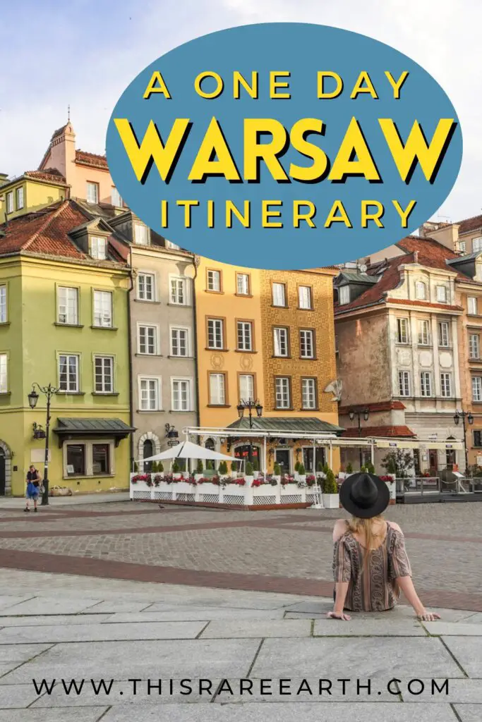 One Day in Warsaw Itinerary  Pinterest pin.