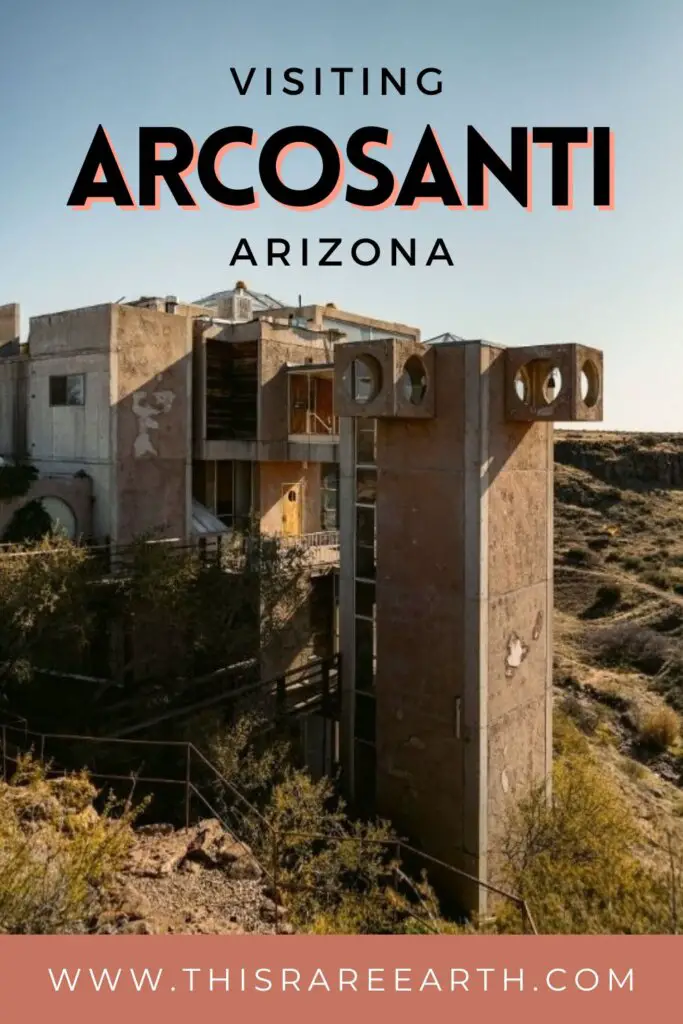Visiting Arcosanti in Arizona Pinterest pin.