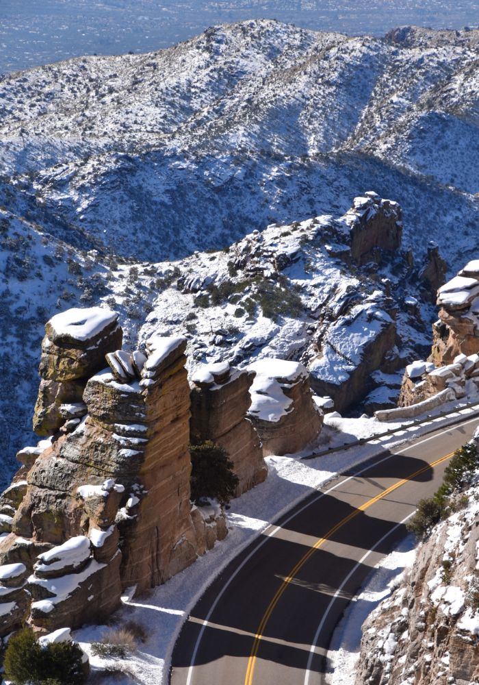 Tucson Arizona covered in snow.