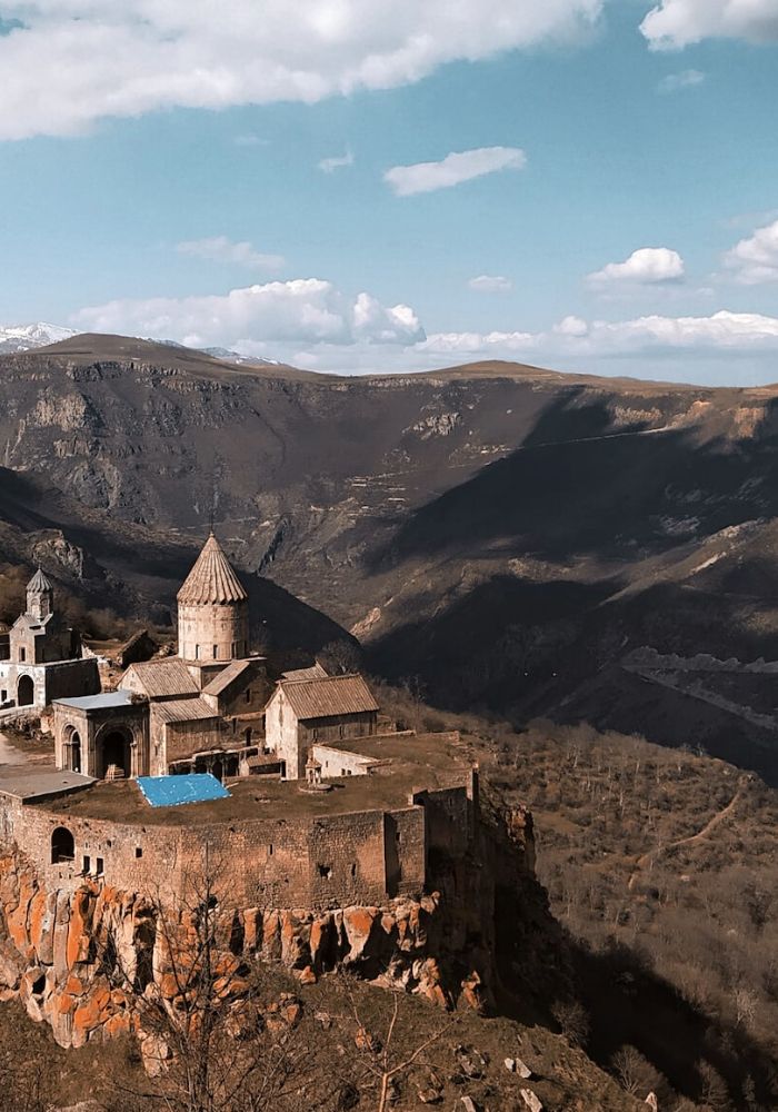 Tatev Monastery in the mountains, one of The Best Places to Visit in Armenia.