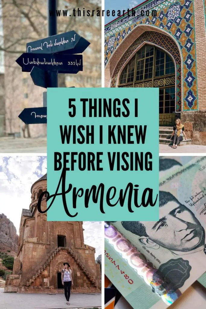 Things I Wish I Knew Before Visiting Armenia Pinterest pin.