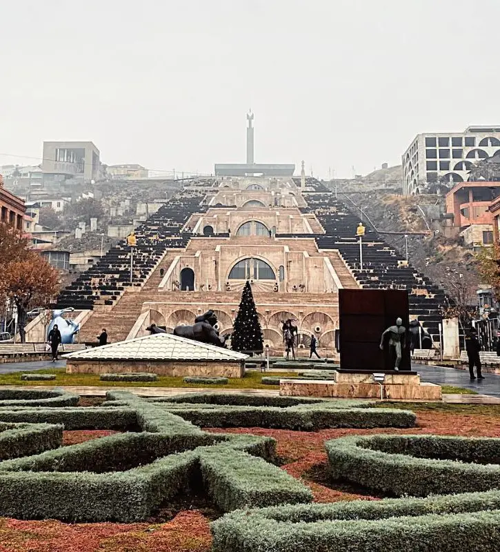 Yerevan on a cloudy day - a Complete Armenia Travel Guide. 