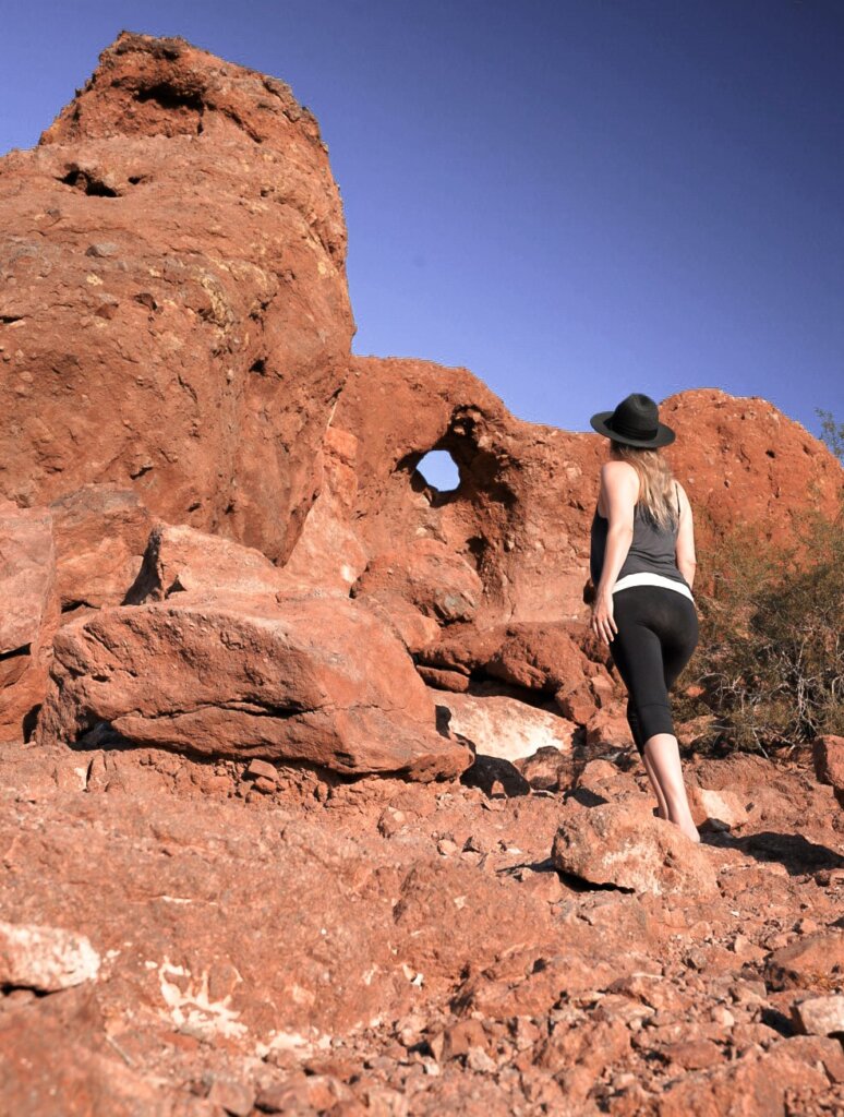 Monica exploring the iconic red rock of Phoenix.