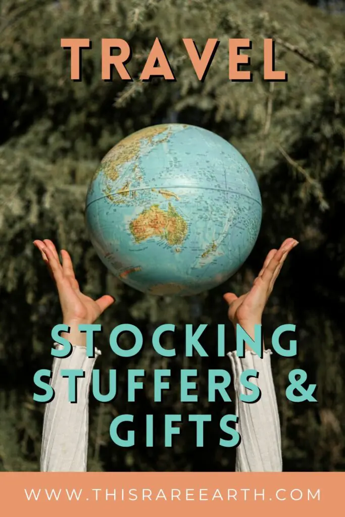 Travel Stocking Stuffers and Gifts Pinterest pin.
