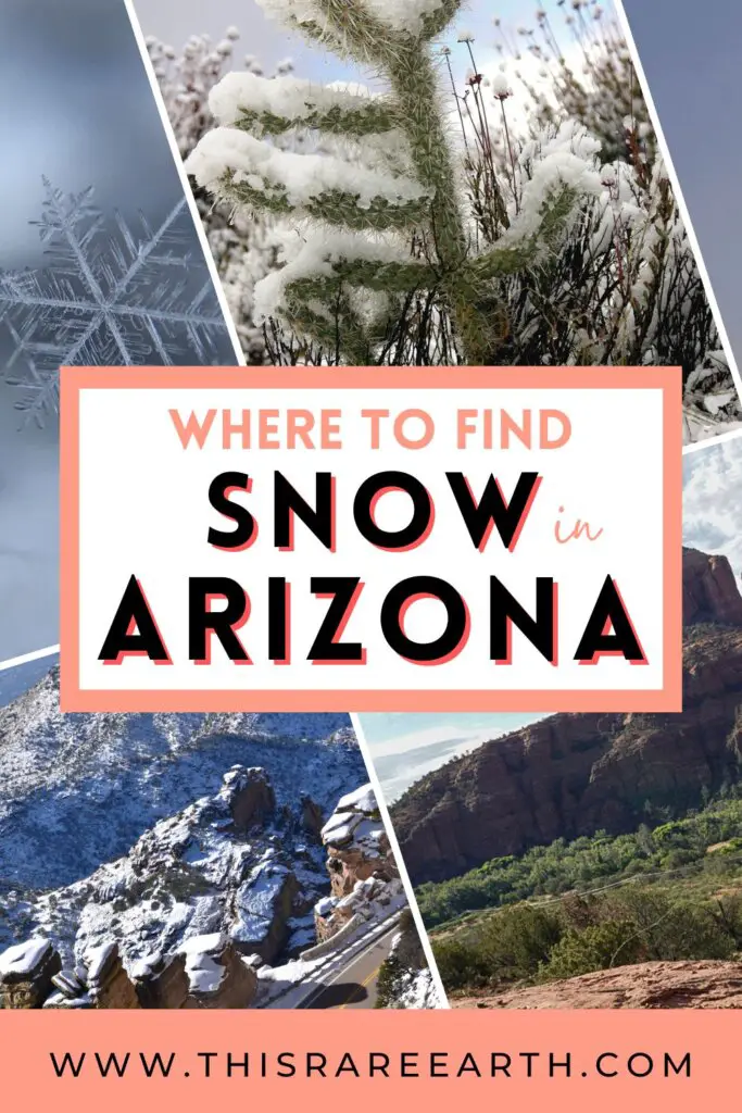 Where to See Snow Arizona Pinterest pin.