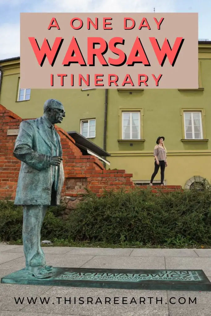 One Day in Warsaw Itinerary Pinterest pin.