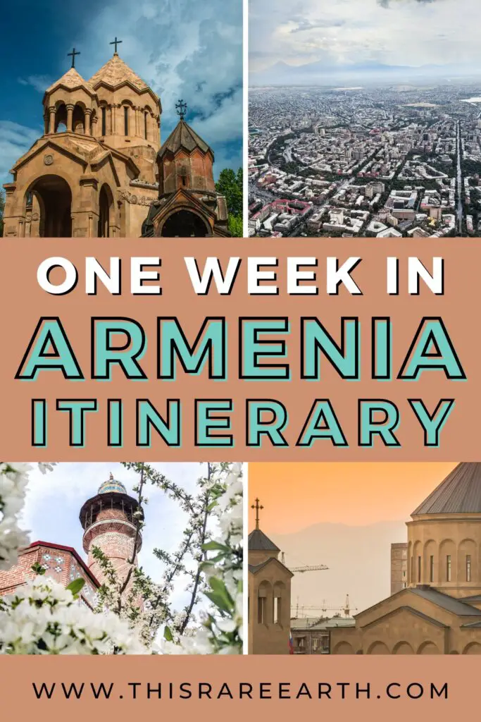 A One Week Armenia Itinerary Pinterest pin.
