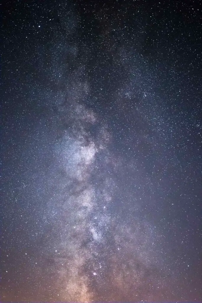 The milky way against a blue starry sky, one of the best things to see in Yerevan.