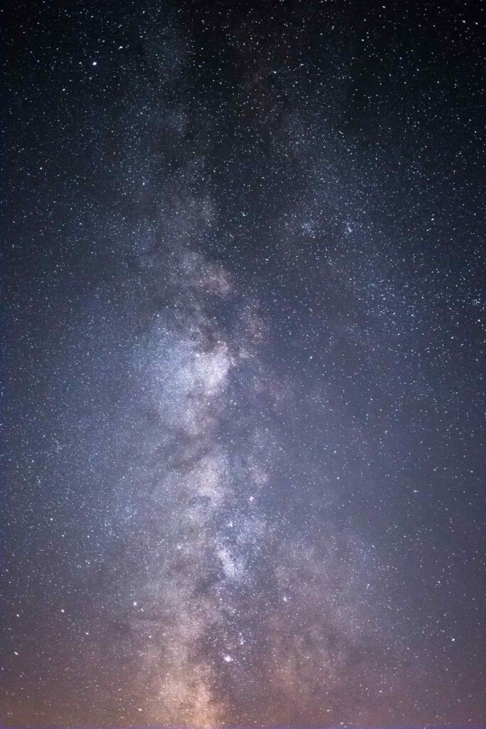 The milky way against a blue starry sky, one of the best things to see in Yerevan.