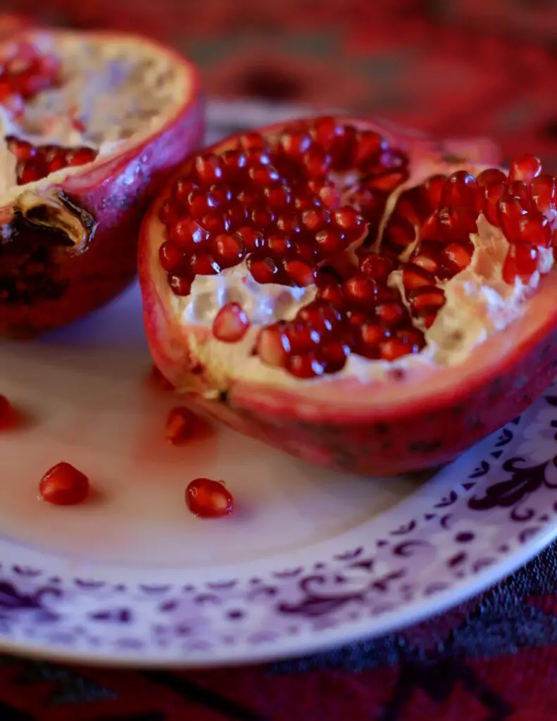 Juicy pomegranates, a fruit found in Areni Armenia.