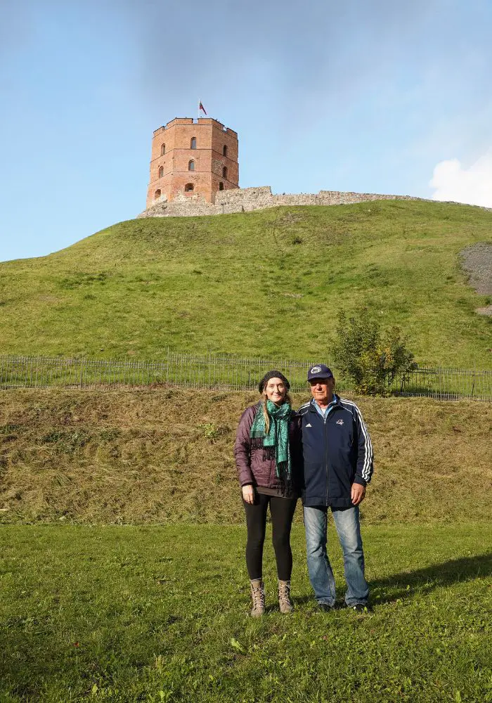 In front of Gediminas Tower on our Father / Daughter Trip to Lithuania.