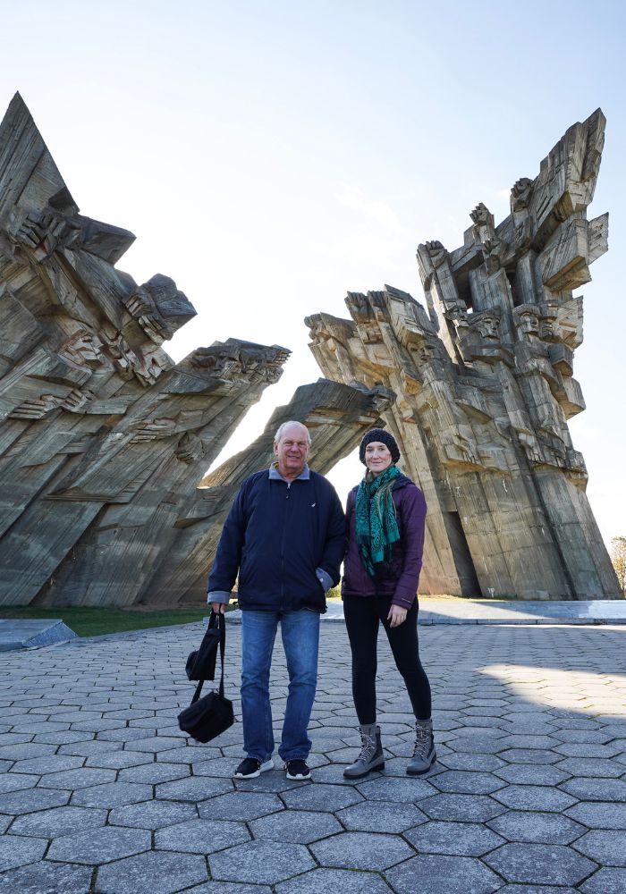 Visiting the Ninth Fort Museum on our Father / Daughter Trip to Lithuania