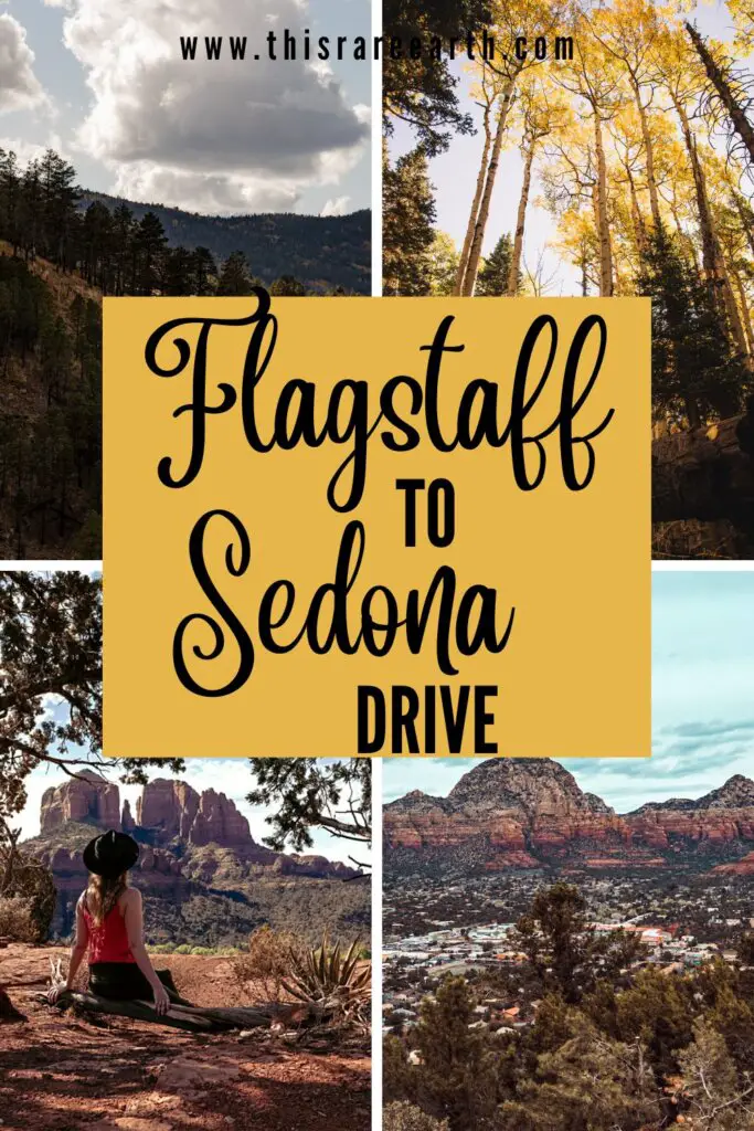 Flagstaff to Sedona Drive Road Trip Pinterest pin.