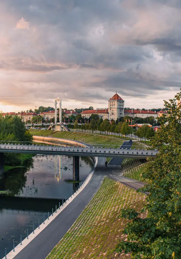 Sunset in Kaunas, Lithuania - Things to do in Kaunas Lithuania.