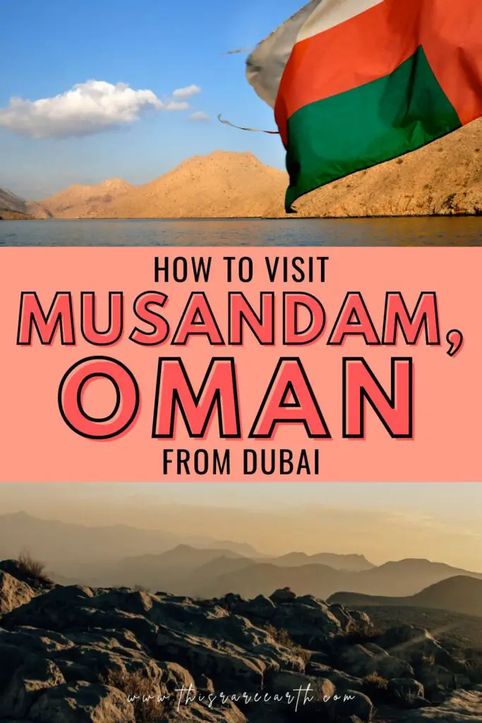 How to visit Musandam Oman from Dubai Pinterest pin.