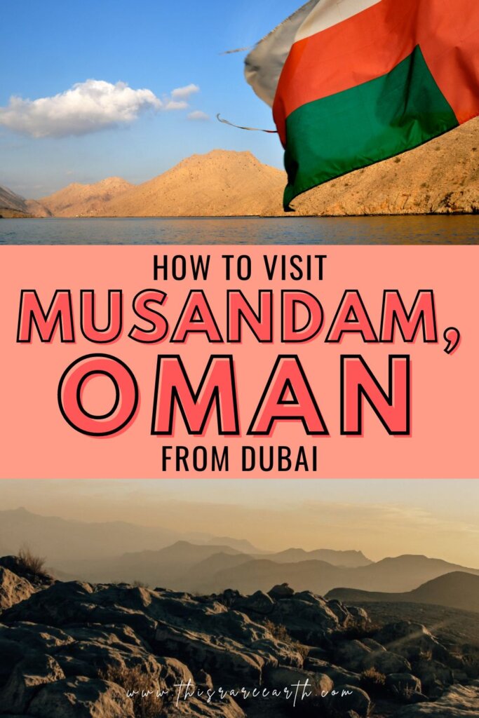 How to visit Musandam Oman from Dubai Pinterest pin.