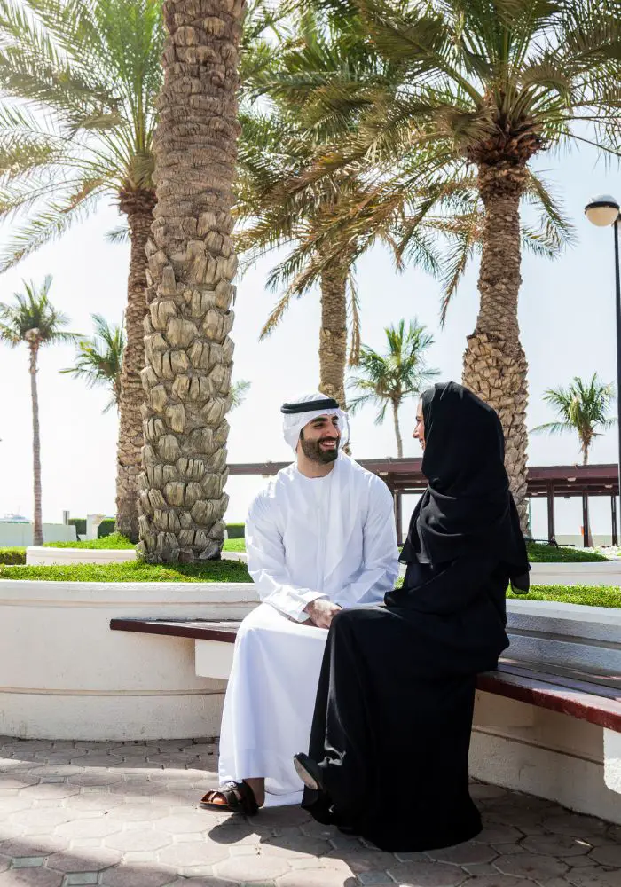 A local couple not engaged in PDA - ten things not to do in Dubai.