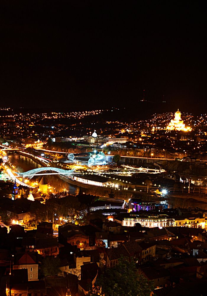 A birds eye view from the cable cars, one of The Best Things to Do in Tbilisi, Georgia.