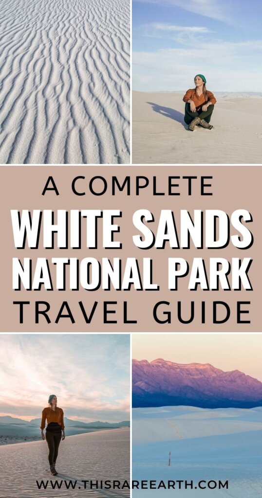 Things to Do in White Sands National Park, New Mexico Pinterest pin.