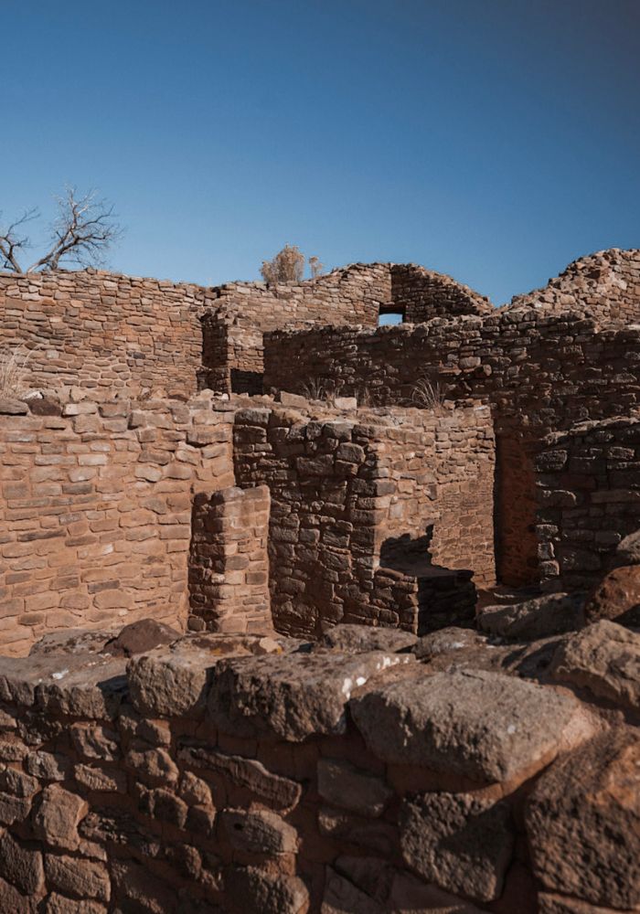 The ancient Aztec Ruins National Monument site.